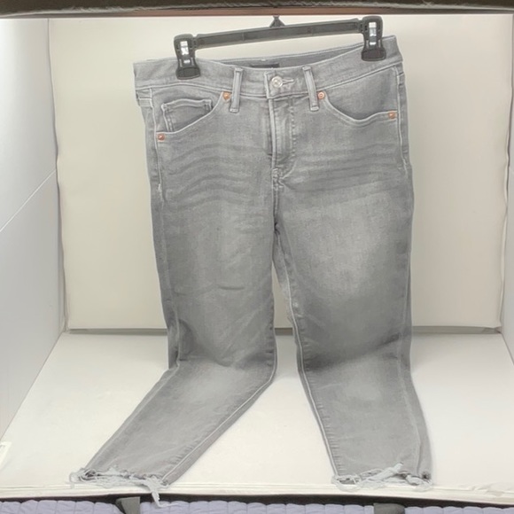 Express women’s gray wash mid-rise skinny jeans, size 6 - Picture 1 of 9